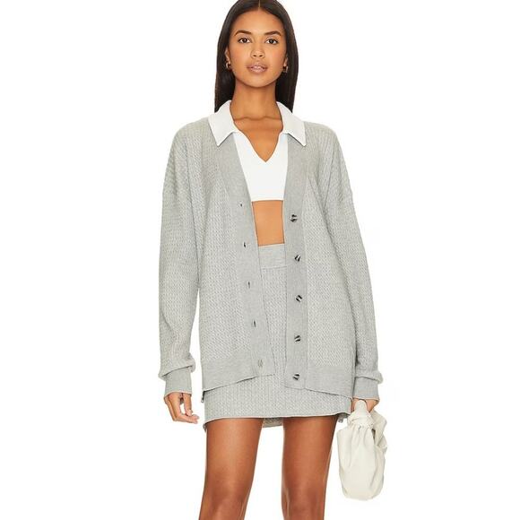 WeWoreWhat Dresses & Skirts - WeWoreWhat Cable Knit Skirt in Light Heather Gray (Revolve) Size S NWT